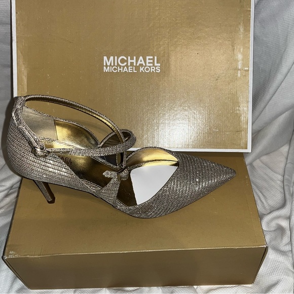 Michael Kors Glittering Gold Heels - Picture 1 of 3